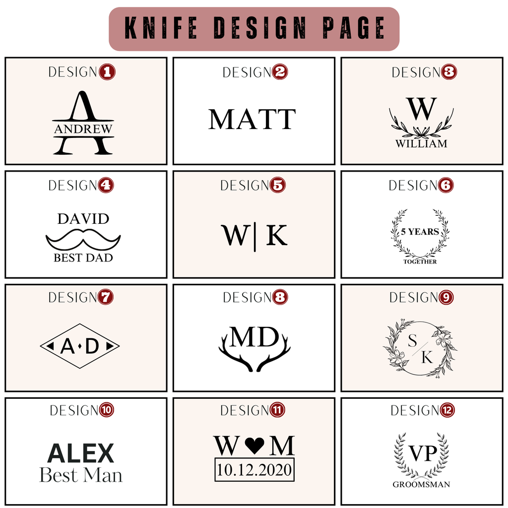 Personalized Damascus Knife